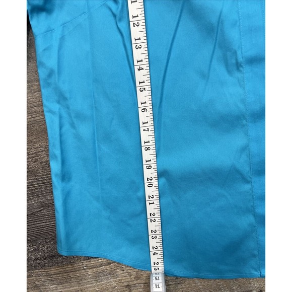 Chicos No Iron Stain Shield Blue Blouse Size 1.5 US 10 - Picture 8 of 9